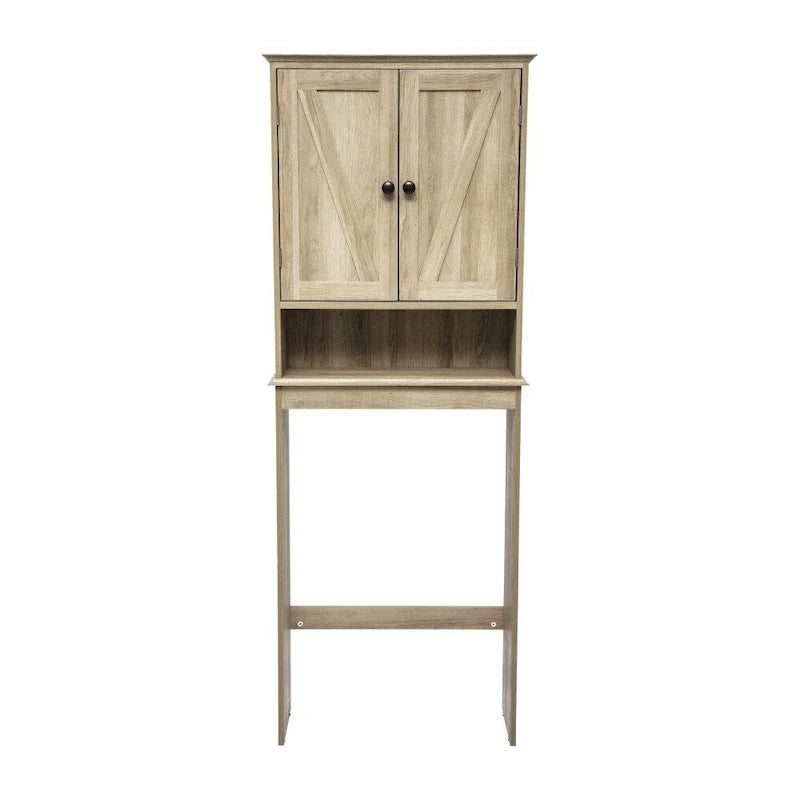 Meuble de rangement pour cabinet de toilette de ferme marron avec 2 étagères