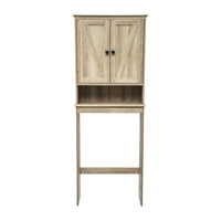 Meuble de rangement pour cabinet de toilette de ferme marron avec 2 étagères