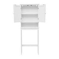 Meuble de rangement pour cabinet de toilette de ferme marron avec 2 étagères