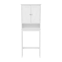 Meuble de rangement pour cabinet de toilette de ferme marron avec 2 étagères