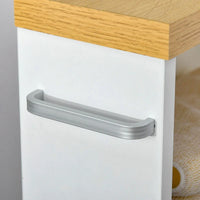Meuble de salle de bain étroit à roulettes, organisateur de rangement, blanc