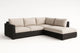 Corner Sectional Sofa - Beige/Noir