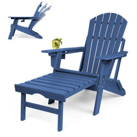 Chaise Adirondack pliante et réglable Vrakae avec ottoman