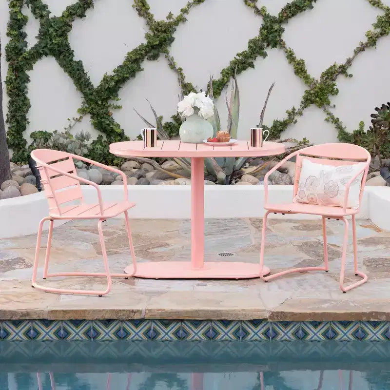 Santa Monica 3pc Iron Patio Bistro Set - Christopher Knight Home