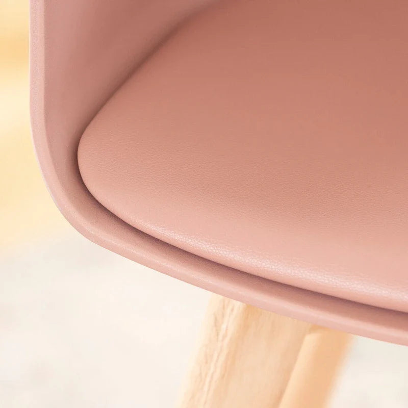 Lot de 2 chaises de salle à manger Flam avec pieds en bois de hêtre