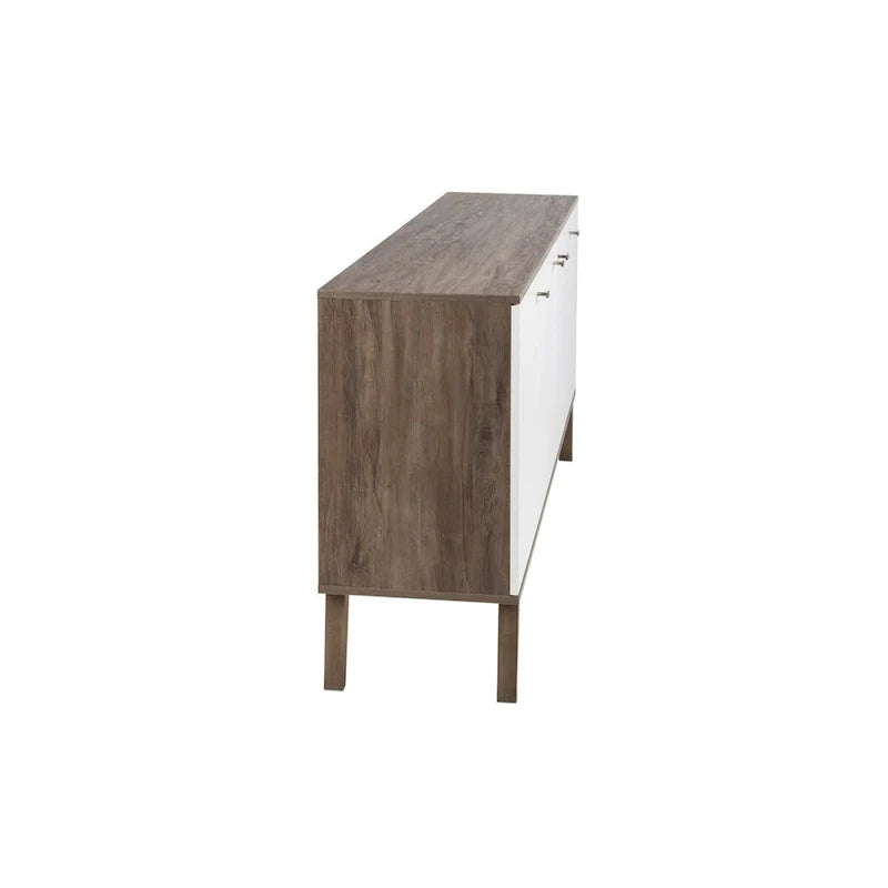 Buffet 4 portes Prepac Milo de style moderne du milieu du siècle - 64 L x 32 H x 16 P