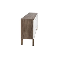 Buffet 4 portes Prepac Milo de style moderne du milieu du siècle - 64 L x 32 H x 16 P