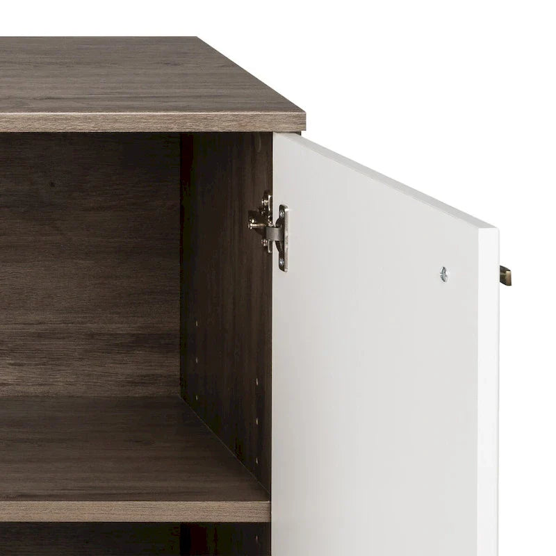 Buffet 4 portes Prepac Milo de style moderne du milieu du siècle - 64 L x 32 H x 16 P