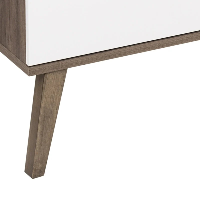 Buffet 4 portes Prepac Milo de style moderne du milieu du siècle - 64 L x 32 H x 16 P
