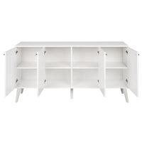 Buffet 4 portes Prepac Milo de style moderne du milieu du siècle - 64 L x 32 H x 16 P