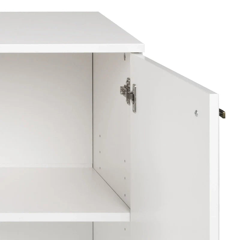 Buffet 4 portes Prepac Milo de style moderne du milieu du siècle - 64 L x 32 H x 16 P