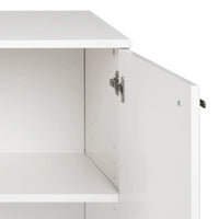 Buffet 4 portes Prepac Milo de style moderne du milieu du siècle - 64 L x 32 H x 16 P