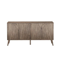 Buffet 4 portes Prepac Milo de style moderne du milieu du siècle - 64 L x 32 H x 16 P