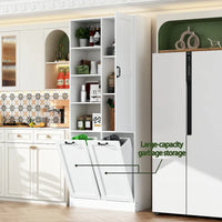 Meuble de buffet blanc élégant avec tiroirs rotatifs Meuble de buanderie