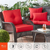 Sunbrella Ensemble de coussins d'extérieur à assise profonde premium 2 pièces