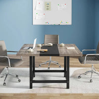Petite table de salle de conférence pour 4 personnes, bureau carré en bois 40 pouces pour bureau à domicile - 39 pouces de profondeur