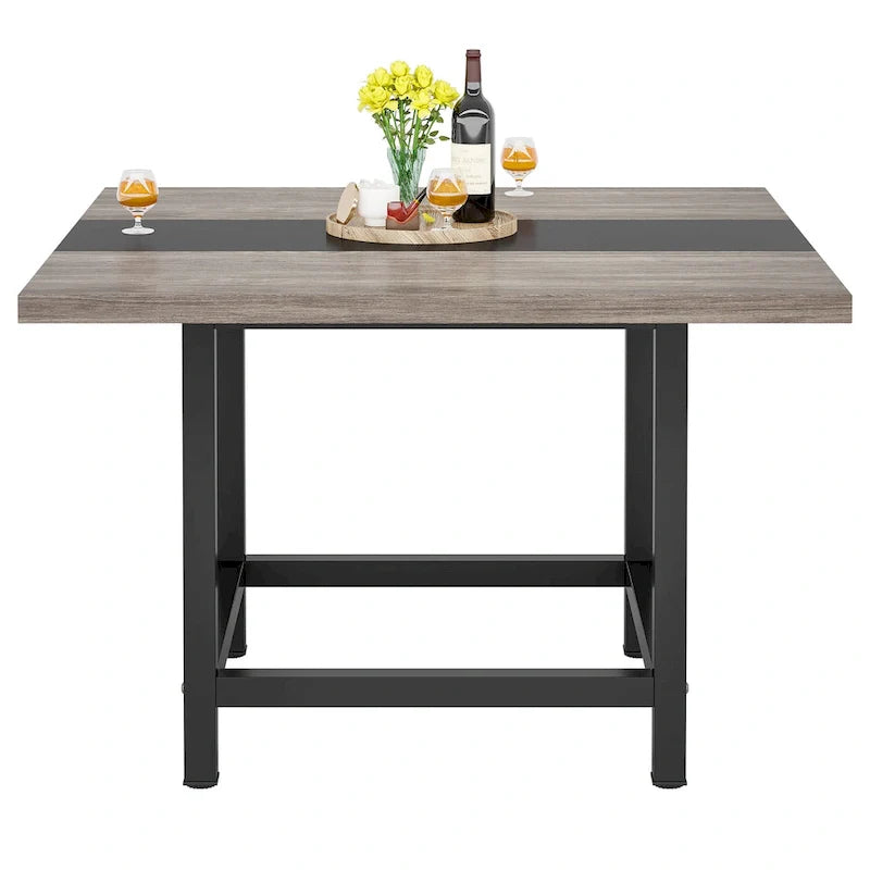 Petite table de salle de conférence pour 4 personnes, bureau carré en bois 40 pouces pour bureau à domicile - 39 pouces de profondeur