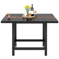 Petite table de salle de conférence pour 4 personnes, bureau carré en bois 40 pouces pour bureau à domicile - 39 pouces de profondeur