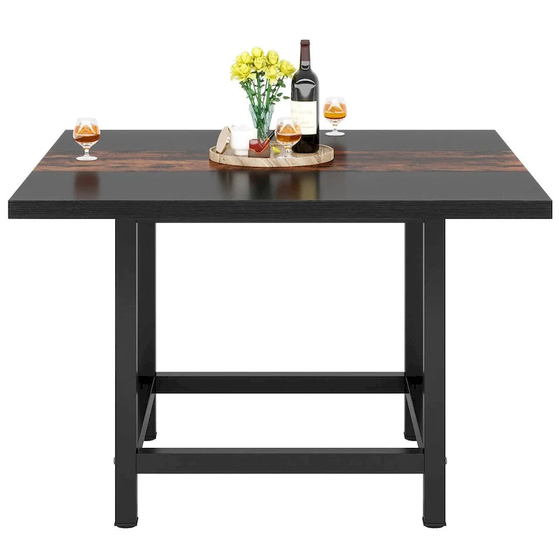 Petite table de salle de conférence pour 4 personnes, bureau carré en bois 40 pouces pour bureau à domicile - 39 pouces de profondeur