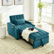 Fauteuil convertible en velours