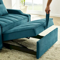 Fauteuil convertible en velours