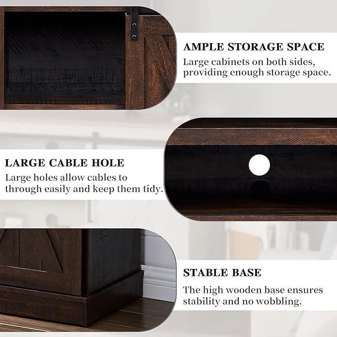 Console multimédia TV en bois, meuble multimédia