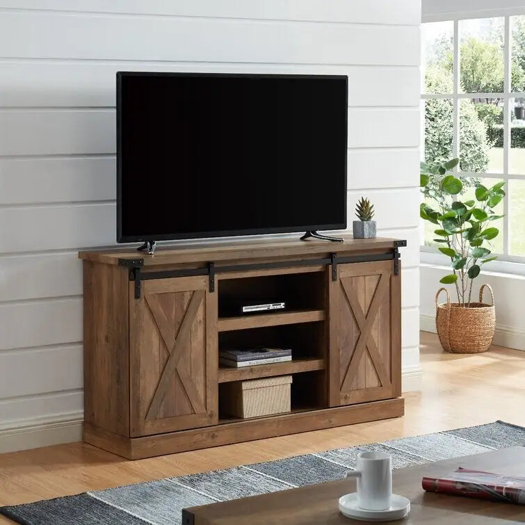 Console multimédia TV en bois, meuble multimédia