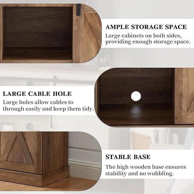 Console multimédia TV en bois, meuble multimédia