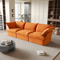 Canapé modulable, canapé 3 ou 4 places en velours, canapé confortable de style minimaliste pour salon et appartement