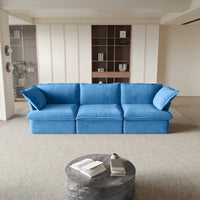 Canapé modulable, canapé 3 ou 4 places en velours, canapé confortable de style minimaliste pour salon et appartement