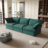 Canapé modulable, canapé 3 ou 4 places en velours, canapé confortable de style minimaliste pour salon et appartement