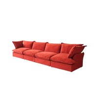 Canapé modulable, canapé 3 ou 4 places en velours, canapé confortable de style minimaliste pour salon et appartement