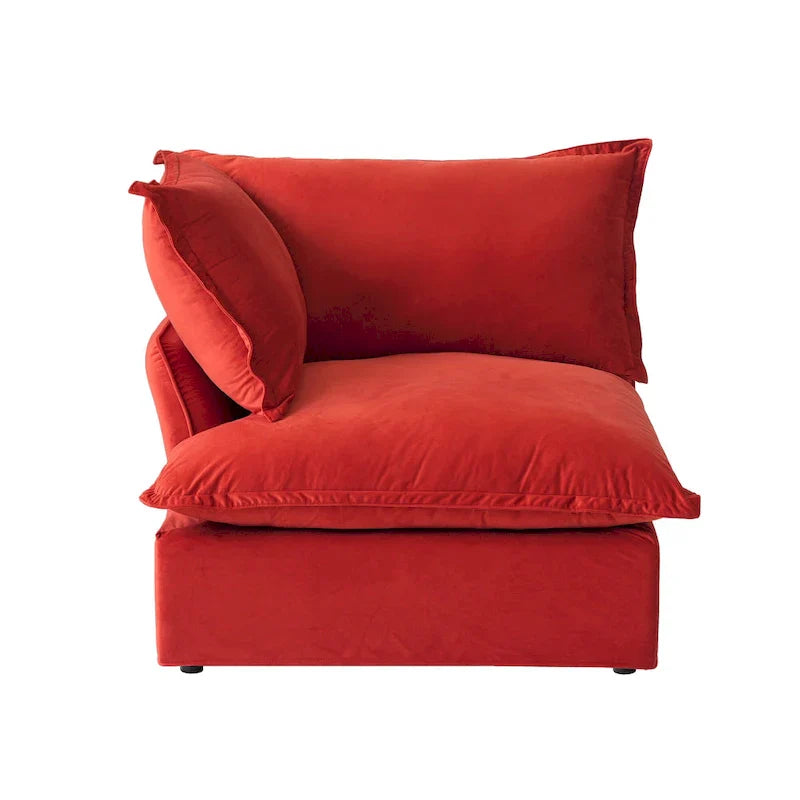 Canapé modulable, canapé 3 ou 4 places en velours, canapé confortable de style minimaliste pour salon et appartement
