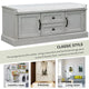 Banc de rangement avec 2 tiroirs et 2 placards