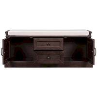 Banc de rangement avec 2 tiroirs et 2 placards