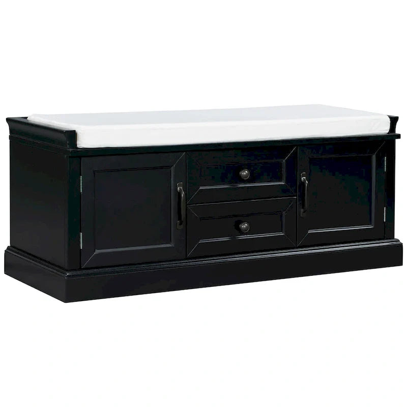 Banc de rangement avec 2 tiroirs et 2 placards