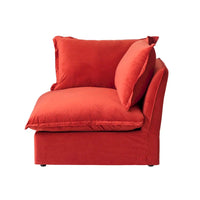 Canapé Sectionnel en Forme de U pour Salon, Canapé Sectionnel Convertible en Velours avec Poufs