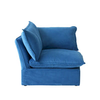 Canapé Sectionnel en Forme de U pour Salon, Canapé Sectionnel Convertible en Velours avec Poufs