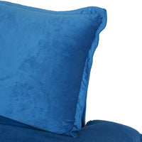Canapé Sectionnel en Forme de U pour Salon, Canapé Sectionnel Convertible en Velours avec Poufs