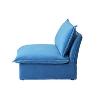 Canapé sectionnel modulable, canapé en velours 162.98 en forme de L avec ottoman