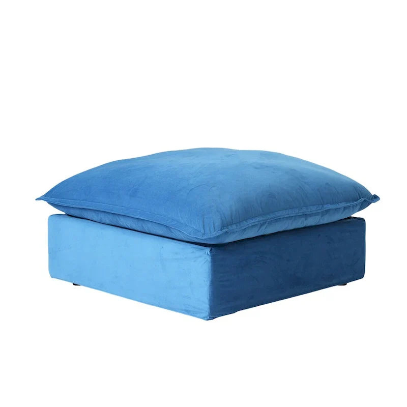 Canapé sectionnel modulable, canapé en velours 162.98 en forme de L avec ottoman