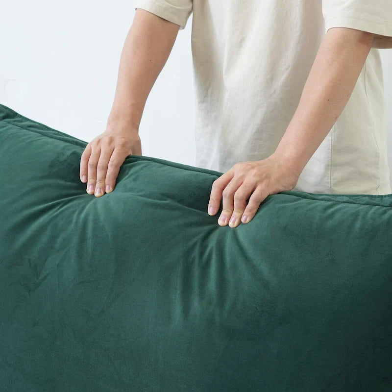 Canapé sectionnel modulable, canapé en velours 162.98 en forme de L avec ottoman