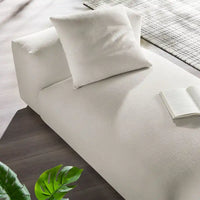 Solace Méridienne modulable rembourrée en tissu sans accoudoirs