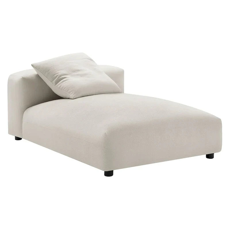 Solace Méridienne modulable rembourrée en tissu sans accoudoirs