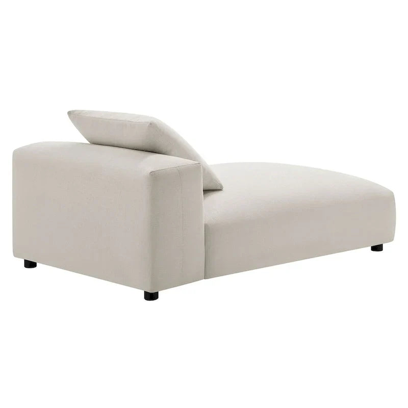 Solace Méridienne modulable rembourrée en tissu sans accoudoirs