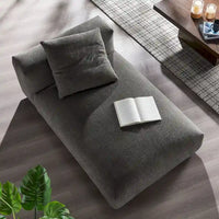 Solace Méridienne modulable rembourrée en tissu sans accoudoirs