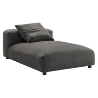 Solace Méridienne modulable rembourrée en tissu sans accoudoirs