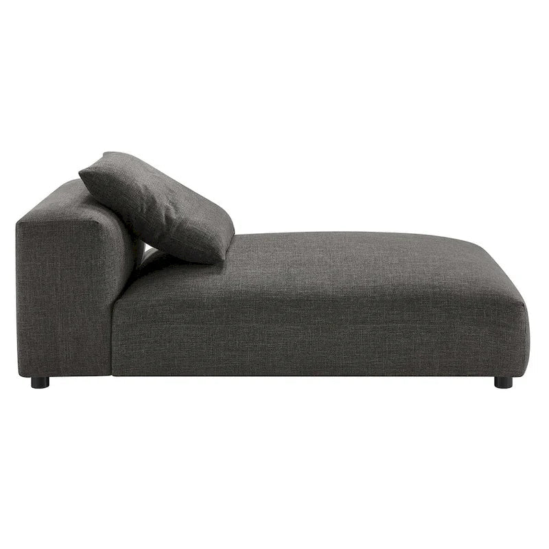 Solace Méridienne modulable rembourrée en tissu sans accoudoirs