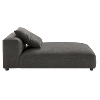 Solace Méridienne modulable rembourrée en tissu sans accoudoirs