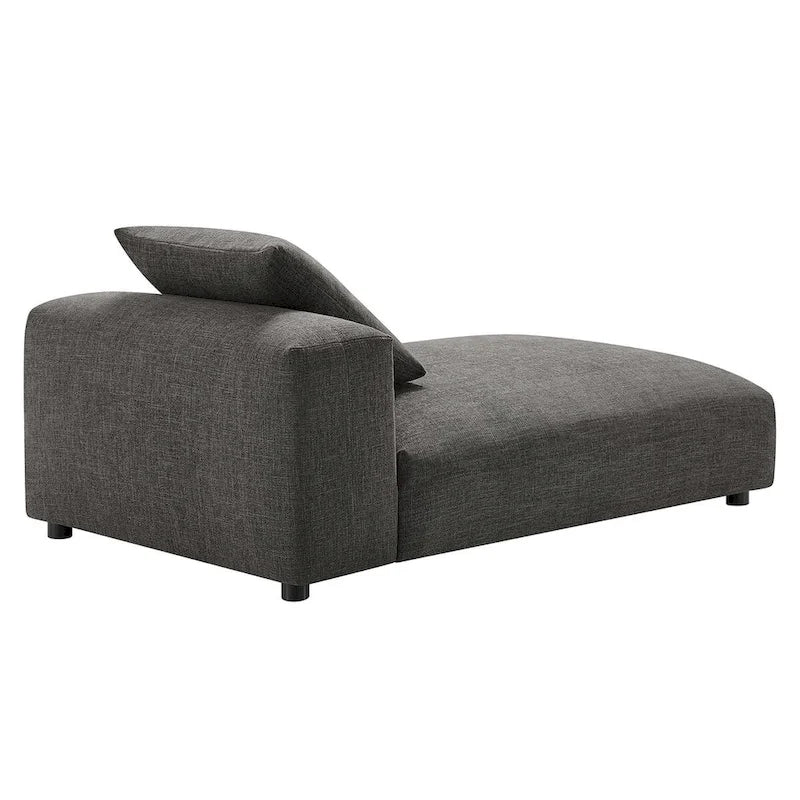 Solace Méridienne modulable rembourrée en tissu sans accoudoirs
